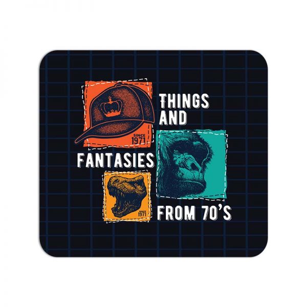 Things And Fantasies From 70's Printed Mouse Pad