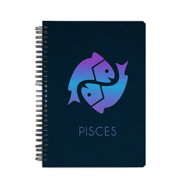 Zodiac Sign-PISCES Printed Notebook