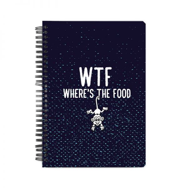 WTF Where's The Food Printed Notebook