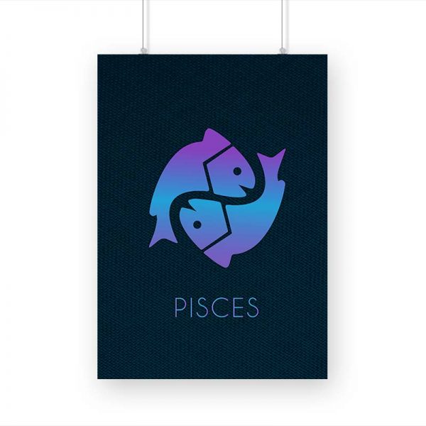 Zodiac Sign-PISCES Printed Poster