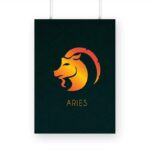 Zodiac Sign-ARIES Printed Poster