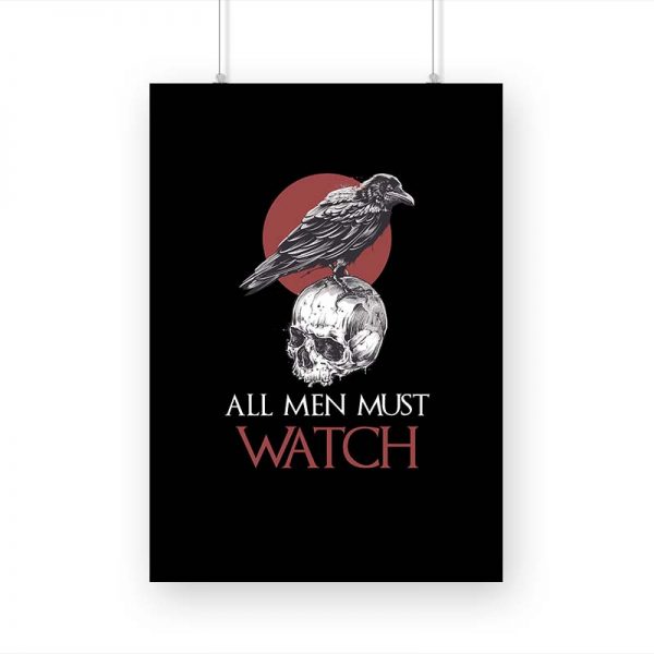 All Men Must Watch Printed Poster