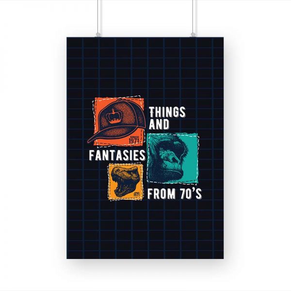 Things And Fantasies From 70's Printed Poster