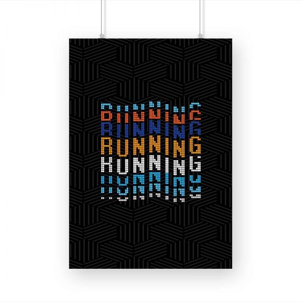 Running Printed Poster