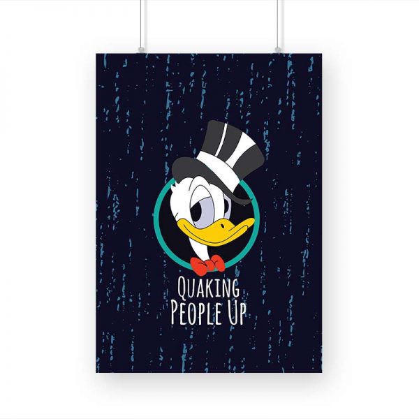 Quaking People Up Printed Poster